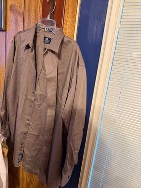 Stafford Men's Lightweight Button-Up Shirt Jacket - Gray